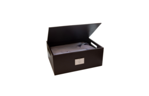 leather laundry box